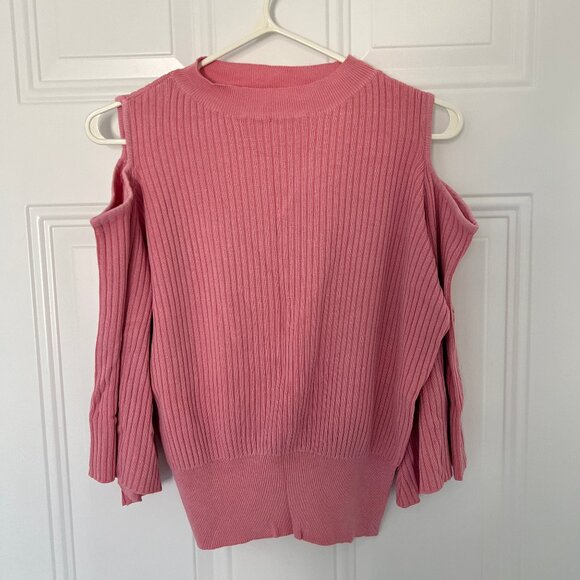 Play Girl Pink Cold Shoulder Sweater - Picture 1 of 4